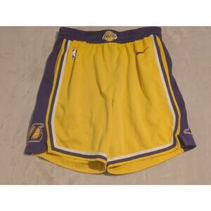 NBA LA Lakers Icon Edition Yellow Swingman Nike Basketball Laker Shorts XL